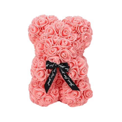 HANDMADE ROSES BEAR - PINK