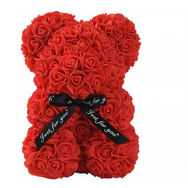 HANDMADE ROSES BEAR - BLACK