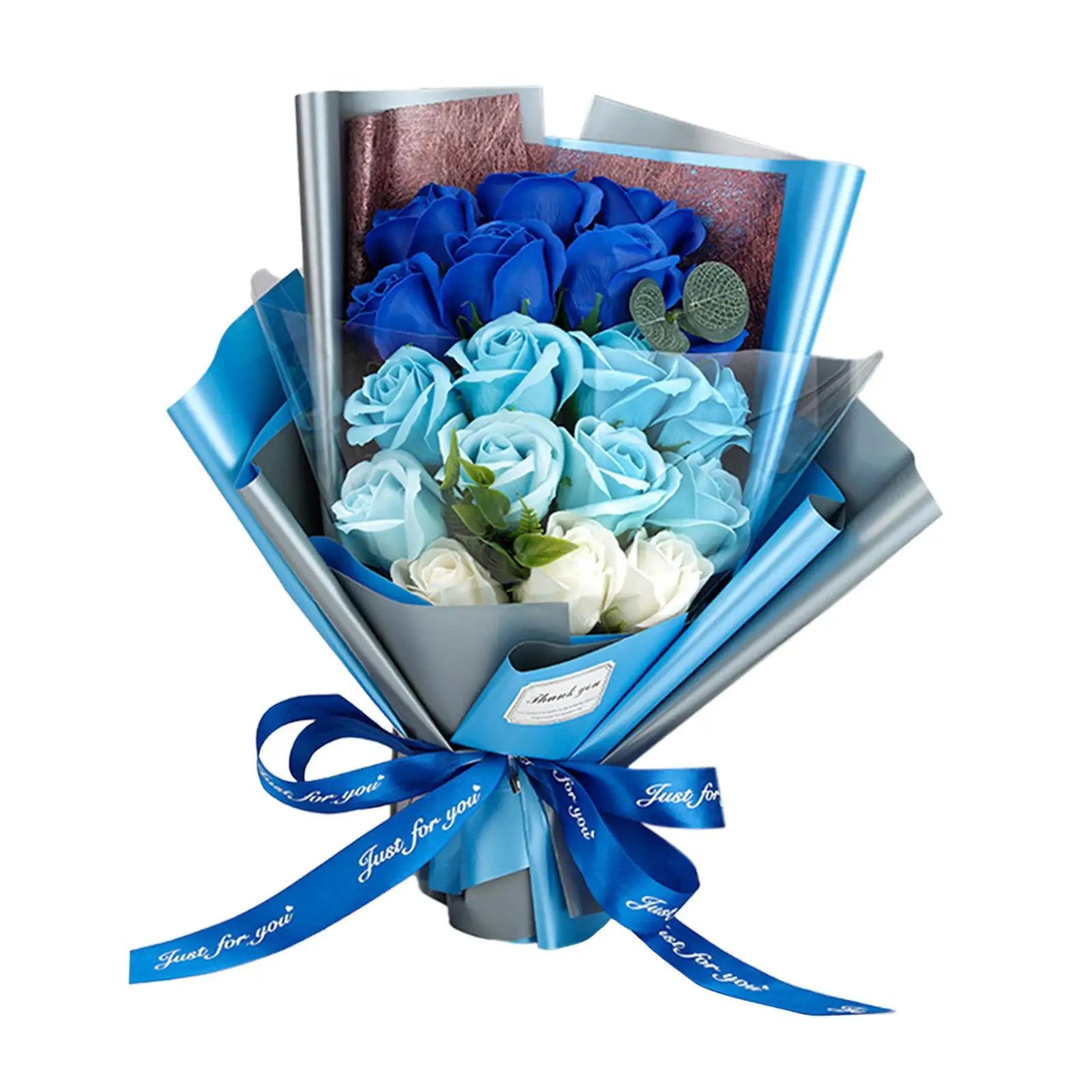 PRESERVED ROSES CLASSIC BOUQUET - BLUE